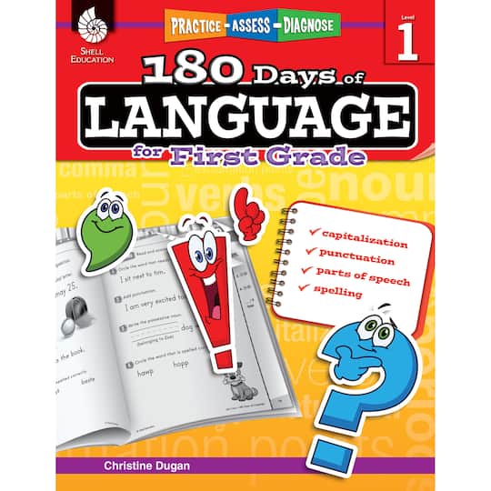 Shell Education 180 Days of Language, 1st Grade